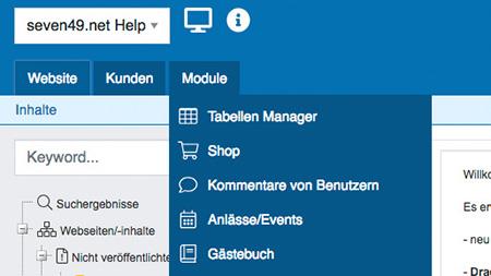 CMS seven49.net Website