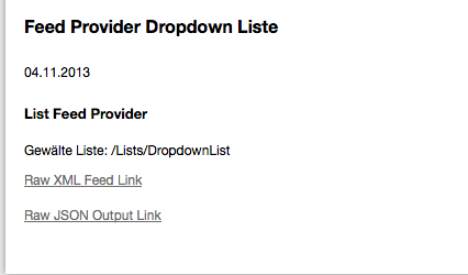 JSON / XML Link