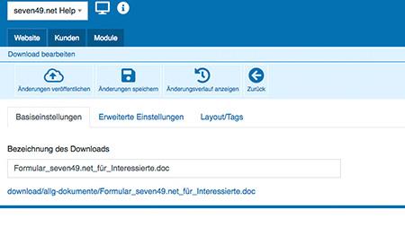 Downloads Basiseinstellungen
