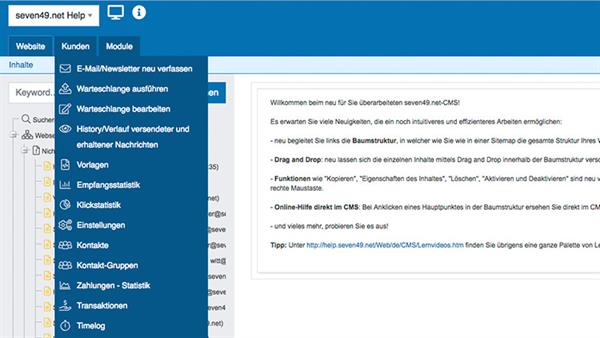 CMS seven49.net Website